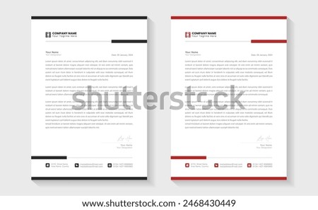 Modern Creative Clean business style letterhead bundle of your corporate design. Set to print. modern business letterhead in abstract design. Elegant template design in minimalist, print ready A4