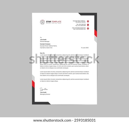 Modern Creative and Clean business style letterhead of your corporate project design. Stationery, Letterhead, Letter head, Vector illustration