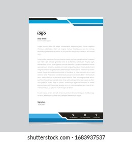 Modern Creative & Clean Corporate Business style letterhead design templates for company project.Ready for  professional,vector,illustration,elegant,abstract,identity,blue,black,white colorful more.