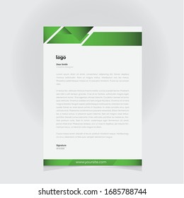 Modern Creative & Clean Corporate Business style letterhead design templates for company project.Ready for  professional,vector,illustration,elegant,abstract,identity,green,black,white colorful more.