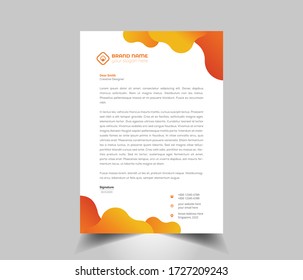 Modern Creative & Clean Corporate Business style letterhead design templates for company.Ready for  professional,vector,illustration,elegant,abstract,identity,black,white,orange colorful more.