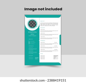 Modern, Creative and Clean CV Design Template.