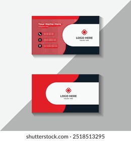 Modern creative clean double-side professional business card design template.