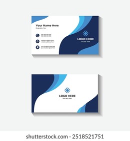 Modern creative clean double-side professional business card design template.