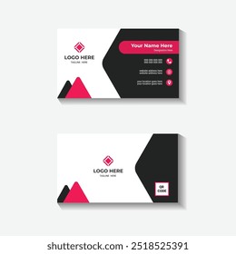 Modern creative clean double-side professional business card design template.