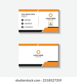 Modern creative clean double-side professional business card design template.