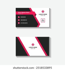 Modern creative clean double-side professional business card design template.