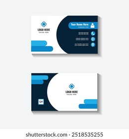 Modern creative clean double-side professional business card design template.