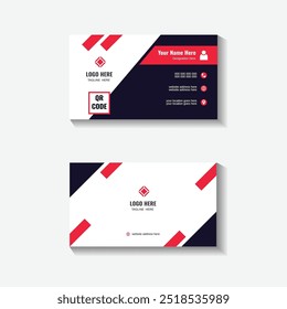 Modern creative clean double-side professional business card design template.