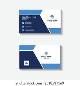 Modern creative clean double-side professional business card design template.