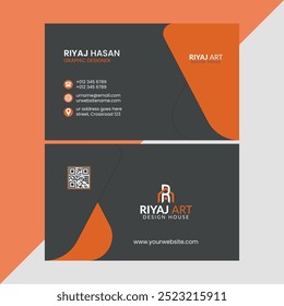 Modern creative clean double-side professional business card design template.