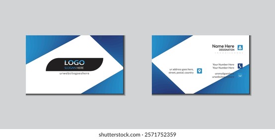 Modern creative clean double-side professional business card design template,Vector modern creative simple and clean business card design,Creative And Clean Double-sided Business Card.