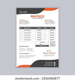 modern creative clean invoice design template