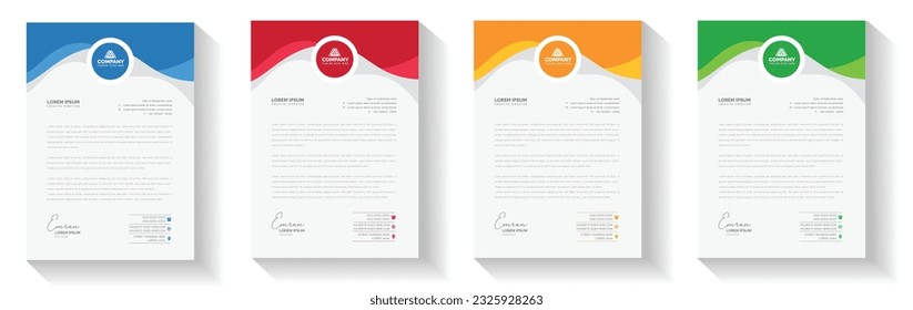 modern creative Clean letterhead flyer corporate business proposal official minimal  abstract professional informative newsletter magazine poster brochure design standard color bundle with logo.