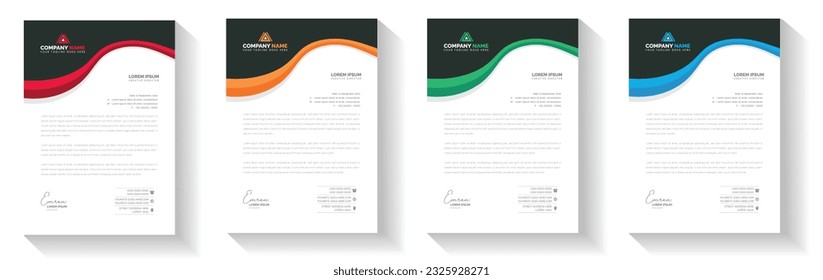 modern creative Clean letterhead flyer corporate business proposal official minimal  abstract professional informative newsletter magazine poster brochure design standard color bundle with logo.