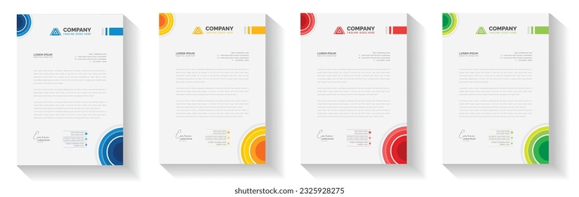 modern creative Clean letterhead flyer corporate business proposal official minimal  abstract professional informative newsletter magazine poster brochure design standard color bundle with logo.