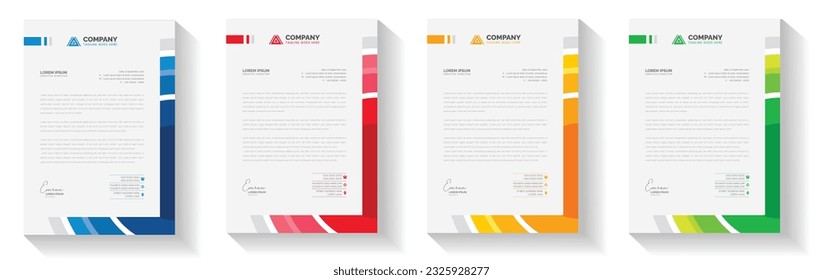 modern creative Clean letterhead flyer corporate business proposal official minimal  abstract professional informative newsletter magazine poster brochure design standard color bundle with logo.