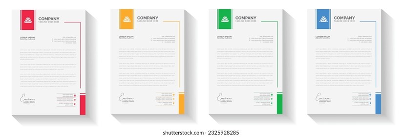 creativo moderno folleto de membrete limpio propuesta empresarial oficial de empresa minimo abstracto boletín informativo profesional informativo revista de diseño de póster conjunto de color estándar con logotipo.