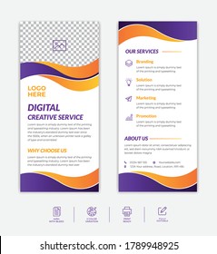 Modern, creative, clean, professional & business dl flyer & rack card vector template design