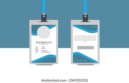 Diseño de vectores de tarjetas de identidad simple y creativo moderno	
