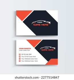 Modern Creative and Clean template, Car Rental Business Card layout design, Company Business Card Design, Visiting Card, Personal Card Design,