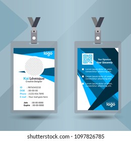 Modern Creative and Clean Two Sided Business Card Template. Flat Style Vector Illustration. Vertical Visiting or Business Card Template. Stationery Design