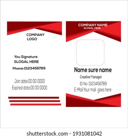 Modern Creative and Clean Two Sided ID Card Template. Flat Style Vector Illustration. Vertical Visiting or ID Card Template. Stationery Design