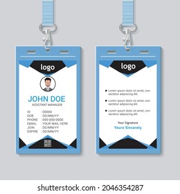 Modern Creative and Clean Two Sided ID Card Template. Vector format