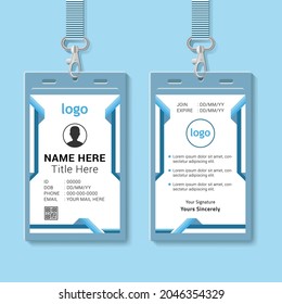 Modern Creative and Clean Two Sided ID Card Template. Vector format