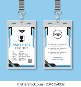Modern Creative and Clean Two Sided ID Card Template. Vector format