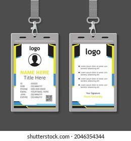 Modern Creative and Clean Two Sided ID Card Template. Vector format