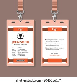 Modern Creative and Clean Two Sided ID Card Template. Vector format