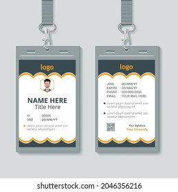 Modern Creative and Clean Two Sided ID Card Template. Vector format