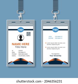 Modern Creative and Clean Two Sided ID Card Template. Vector format