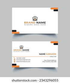 Modern Creative and Clean Vector Business Card Template. Double Sided-Two Colors.