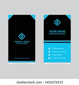 Modern, Creative and Clean Vector Design Business Card Template. Vertical Template