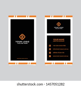 Modern, Creative and Clean Vector Design Business Card Template. Vertical Template