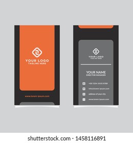 Modern, Creative and Clean Vector Design Business Card Template. Vertical Template