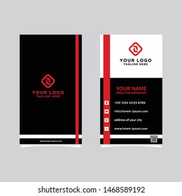 Modern, Creative and Clean Vector Design Business Card Template. Vertical Template