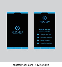 Modern, Creative and Clean Vector Design Business Card Template. Vertical Template