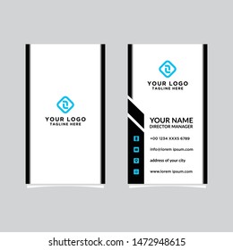 Modern, Creative and Clean Vector Design Business Card Template. Vertical Template
