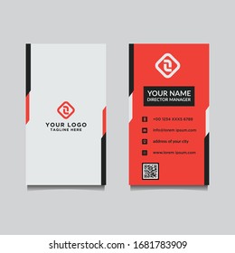 Modern, Creative and Clean Vector Design Business Card Template. Vertical Template