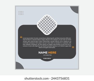 Testimonio moderno y creativo del cliente Opinión sobre el servicio al cliente