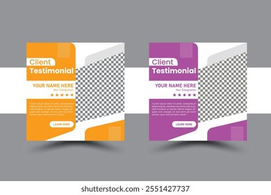 Design testamentário cliente moderno e criativo