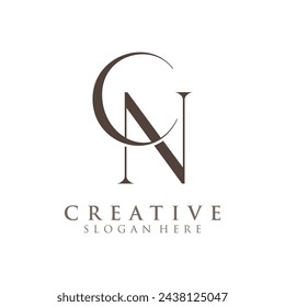 Modern Creative CN Logo Design. icon initial Based Monogram and Letters in Luxury vector