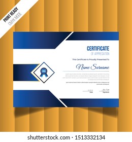 Modern Creative Colorful Certificate Of Appreciation. Certificate Design Template