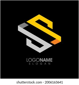 modern and creative colorful SS logo