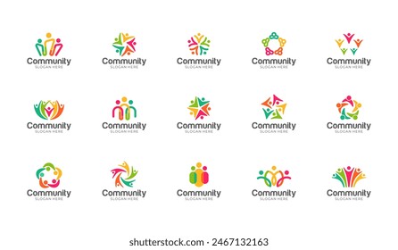 Modern creative community logo. nonprofit organization logo template