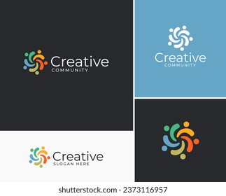 Modern kreative Community Logo Template. Logo-Vorlage für gemeinnützige Organisationen