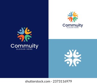 Modern creative community logo template. nonprofit organization logo template